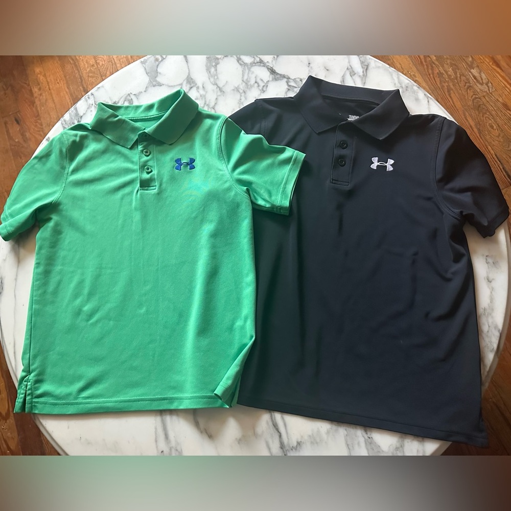 Set of 2 ⭐️Under Armour Boys' Performance Polo Shirts